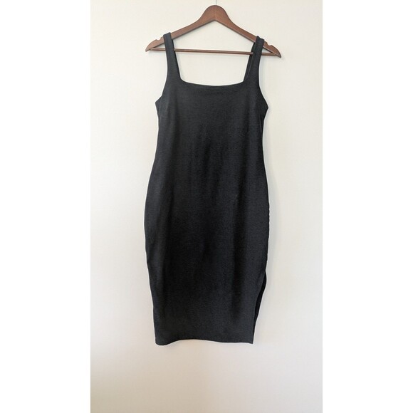 Beyond Yoga Dresses & Skirts - Beyond Yoga Spacedye Icon Midi Dress Darkest Night Black Charcoal Stretch Large
